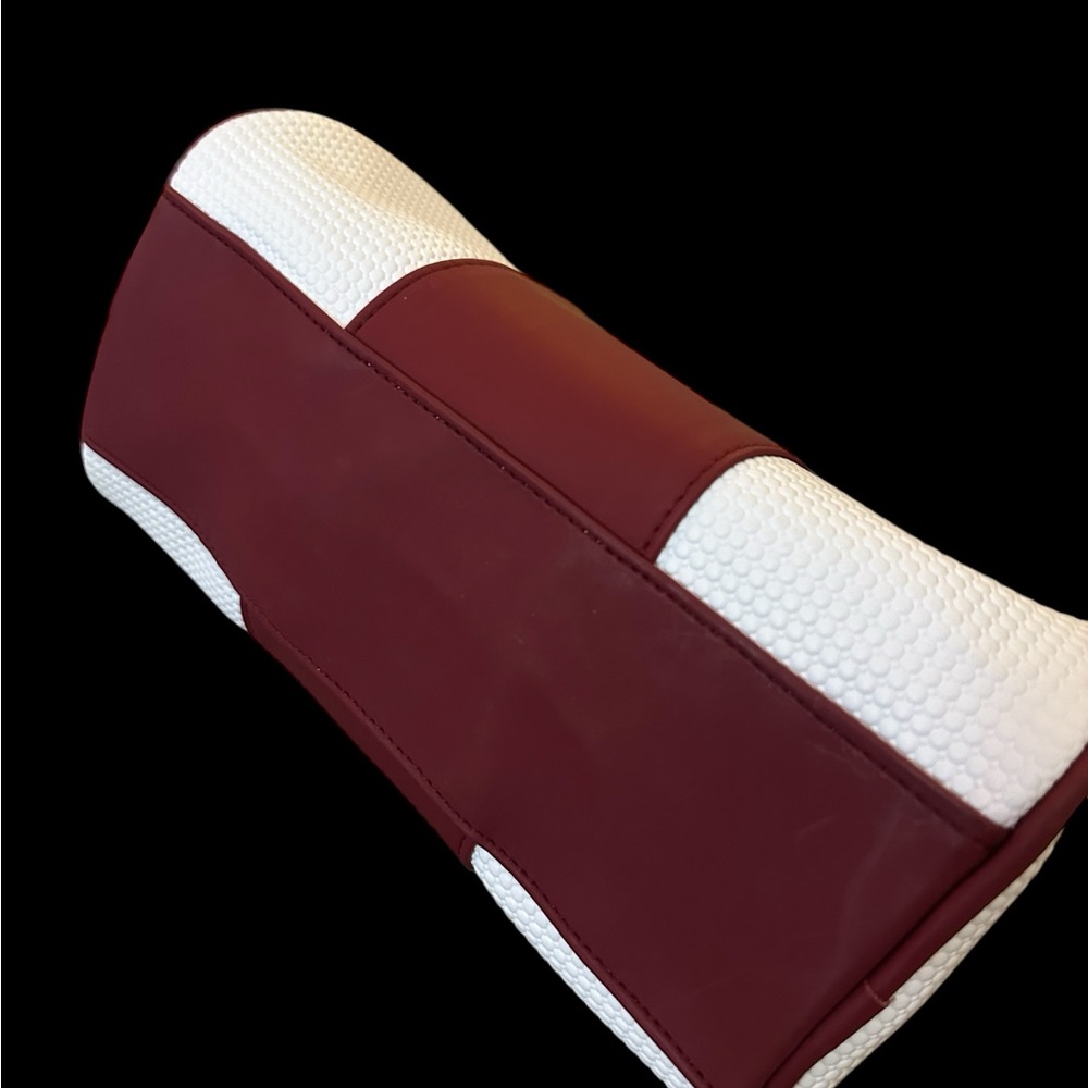 Shiseido Two-Tone Handbag Cream With Burgundy Versatile‎ Travel or Cosmetic Bag - Picture 5 of 12